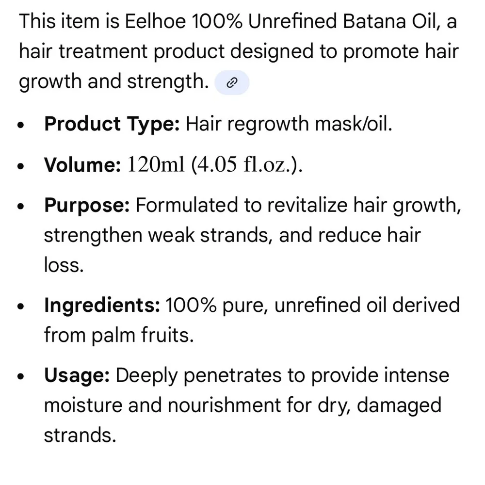Batana Oil hair mask